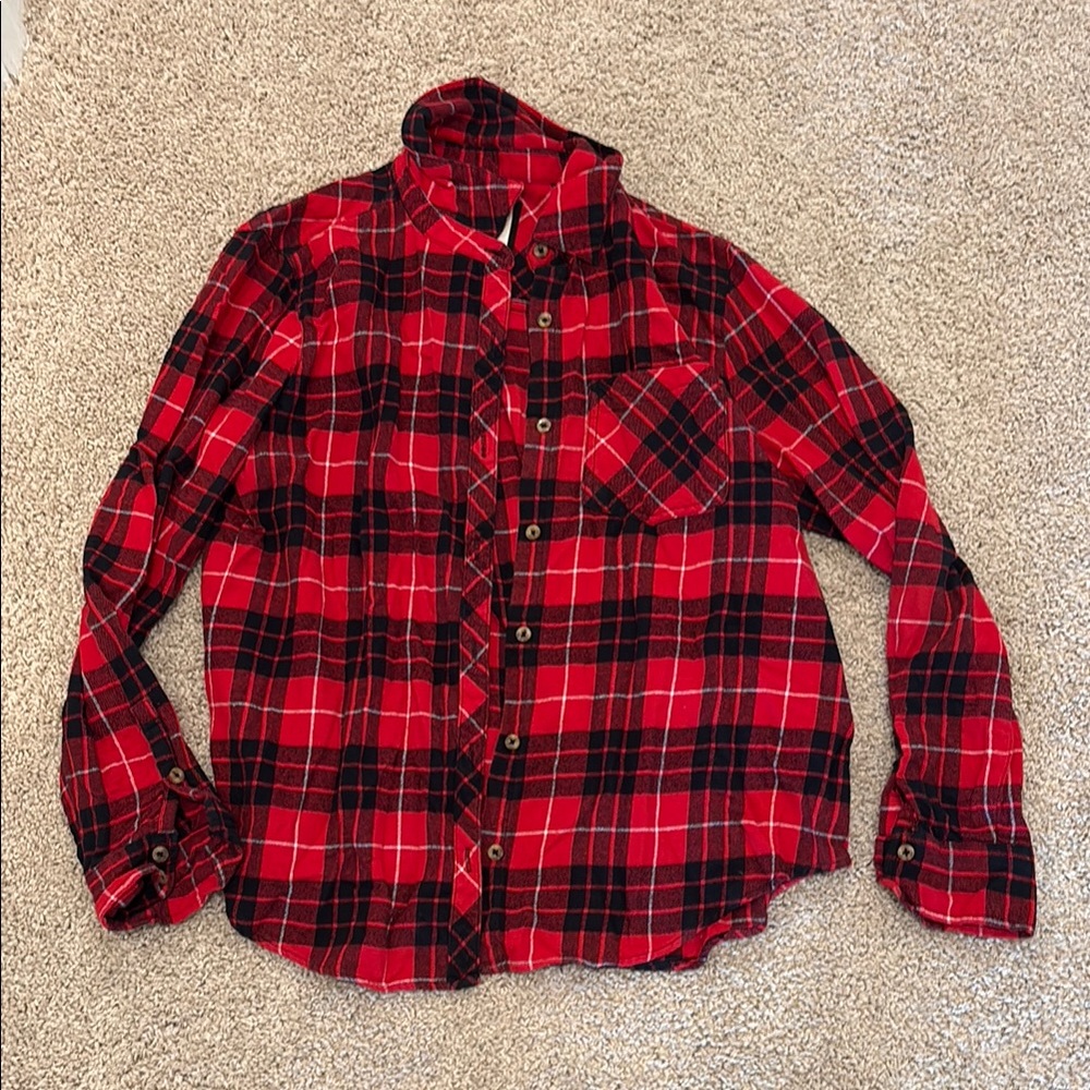 F21 Red & Black Flannel